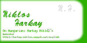 miklos harkay business card
